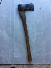 Vintage Axe With Wooden Handle