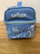 Smiggle Blue Unicorn Double Decker Lunch Bag Two Compartment
