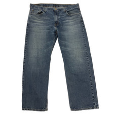 Levi's 569 Jeans Blue Mens 38W 29L Loose Straight Fit Red Tab Denim Zip Fly