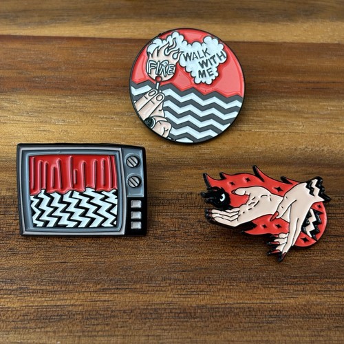 Twin peaks enamel pin set - of, 3