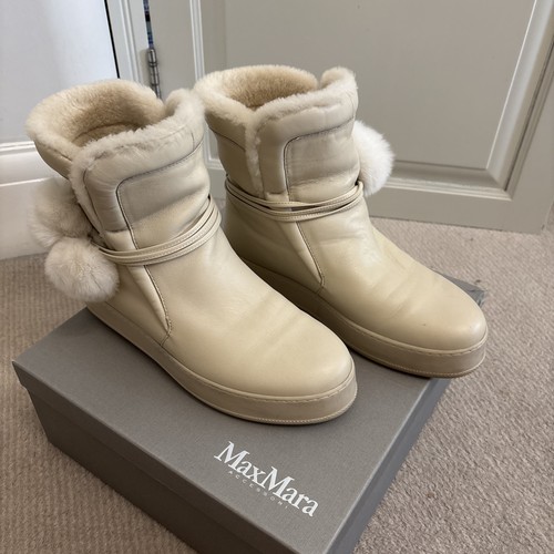 Max mara leather faux fur - mara,