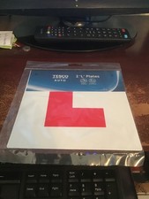 TESCO AUTO 2 "L" PLATES MAGNETIC WEATHERPROOF   BIRTHDAY CHRISTMAS  LEARN ADULTS
