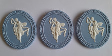 3 x Wedgwood Annual Ornament Blue Jasperware Dancing Fairy
