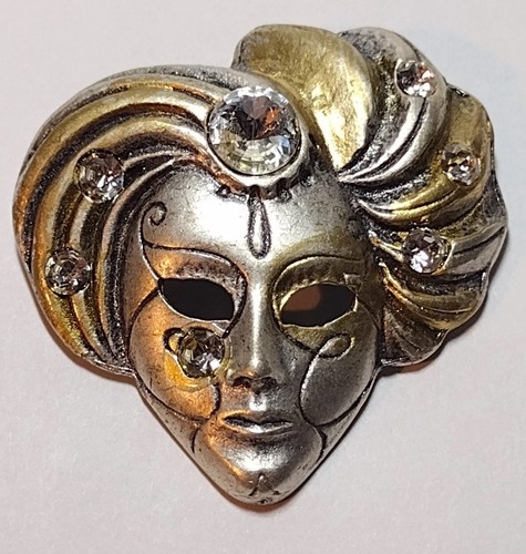 Brooch marci gras masquerade - marci,