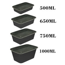 Plastic Black Food Containers