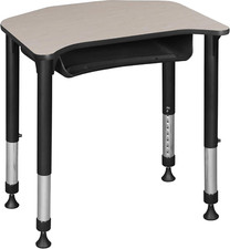 Adjustable Maple Student Desk
