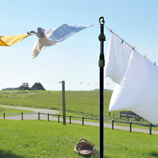 2.6m Clothes Washing Line Prop Pole Heavy Duty Telescopic Support Extendable