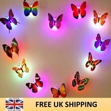 Butterfly Night Light Wall Sticker Decoration For Festival Party Birthday x 5