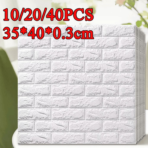 Foam tile brick wall - tile,