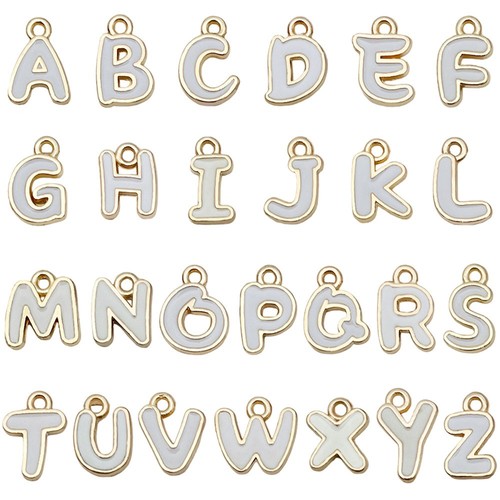 Letter charms enamel - letter,