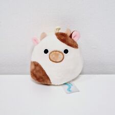 Squishmallow Ronnie The Brown Cow Clip Keyring Mini Kelly Toy 4 inches