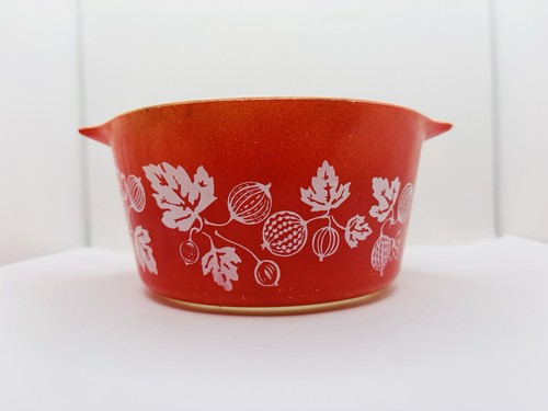 Vintage pyrex coral red - vintage,