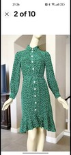 LK Bennett Dr Billie Emerald Green Dress Size 12