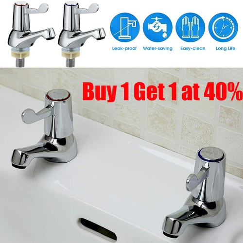 Chrome lever basin taps - chrome,