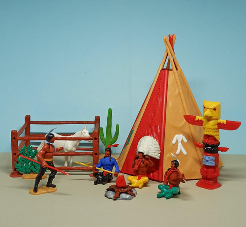 Timpo toys indian - toys, camp