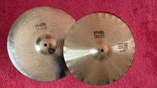 Vintage Paiste 2002 Black Label 14" Sound Edge Hi-Hat Cymbals Made in Swizerland