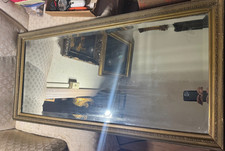 Large Antique Gold Tone Framed