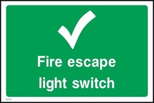 Fire Escape Light Switch Sign
