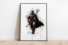 Watercolour Splash Mandalorian