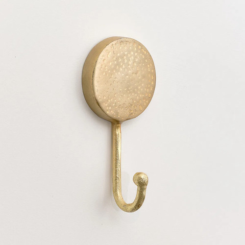 Round gold hammered wall - round,