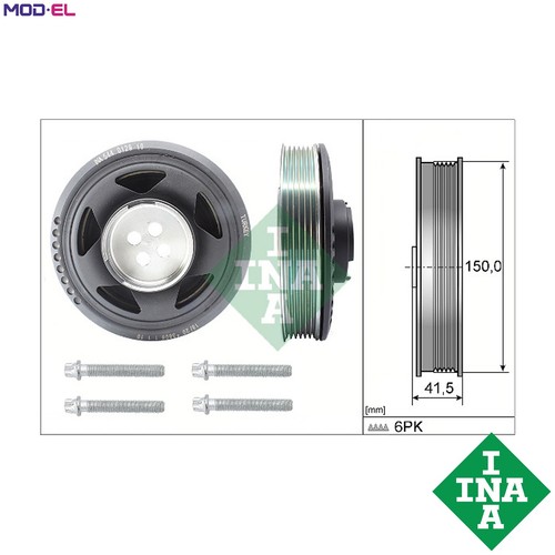 Belt pulley set - set, crankshaft