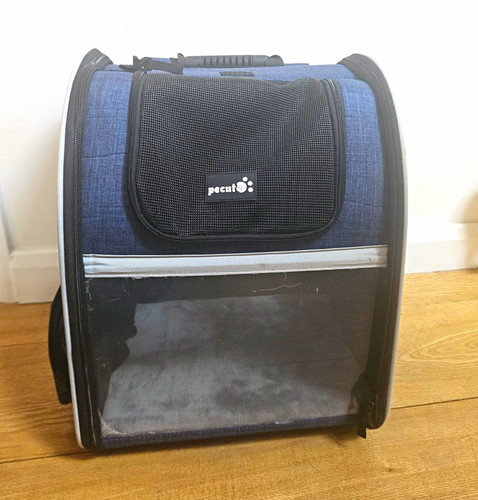 Pecute blue fabric cat carrier - pecute,