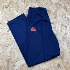 Vintage 2000s Navy Kappa Football Training Track Pants Baggy Wide Leg L