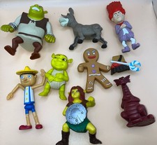 Shrek Figure Toy Playset Bundle Baby Fiona Donkey Gingy Rumple Dragon Pinocchio