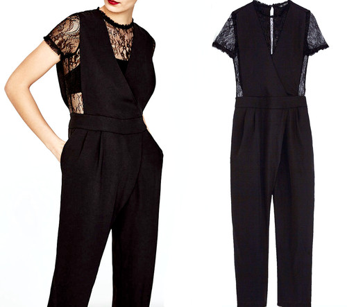 Zara black jumpsuit elegant - zara,