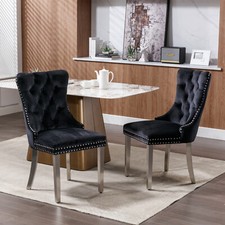 Velvet Dining Chair Set Tufted