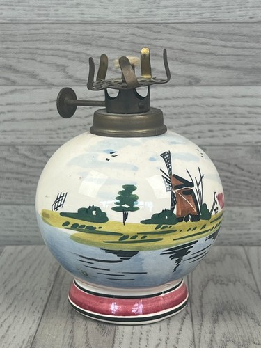 Vintage miniature oil lamp - vintage,