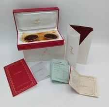 Vintage Cartier Saturne sunglasses gold brown