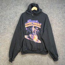 Childish Space Planet Hoodie Mens Size XL Black 100% Cotton Heavyweight TGF