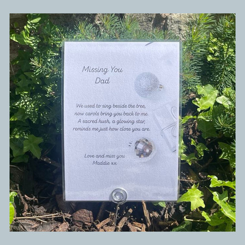 Dad christmas grave card - dad,