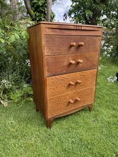 Vintage Mid Century Tallboy Chest Of Drawers With Secret Compartment