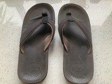 Fat Face unisex Sandals Size 41 (UK7 ) Brown Flip Flops used condition as shown