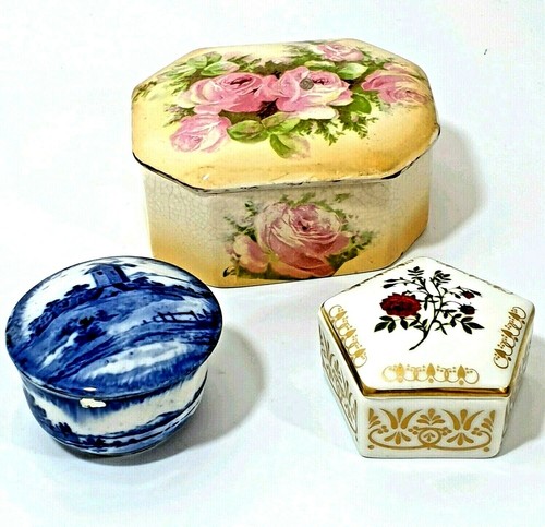Vintage trinket boxes bundle