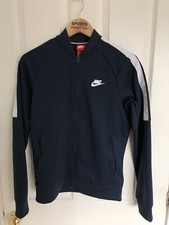 Nike Navy Tribute Poly Zip Tracksuit Set In Navy Size Small Track Top Bottoms ✅