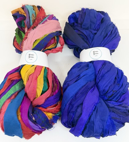Sari silk ribbon yarn - silk,