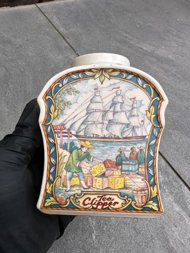 English tea caddy bone - english, china