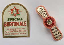 Bee Hive Label, Clinch & Co Ltd Eagle Brewery Witney plus neck label