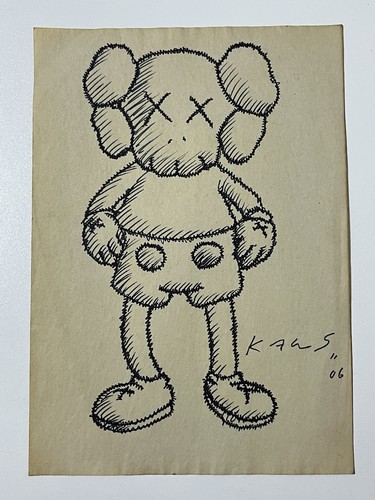 Kaws mixed media on - kaws, (handmade)