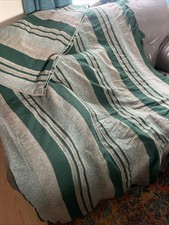 Tassseled Green Gold and Beige