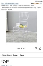 BOOSDEN Clear Acrylic Chiavari