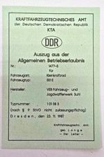 Simson KTA Papers DDR S51 E