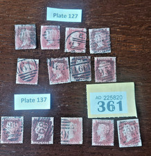 13 x QV Penny Reds. Plates 127