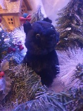 Sawley Fine Arts, Witches Of Pendle 13cm Plush Black Cat Keyring / Bag Charm 