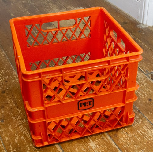 Vintage orange square - square, plastic