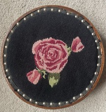 Vintage Wooden Footstool With