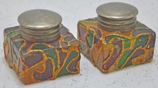 Set of 2 Vintage Glass Ink